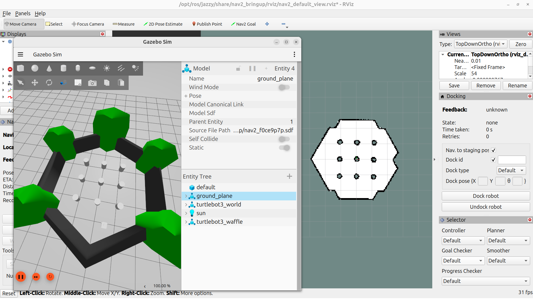 啟動 Gazebo + Rviz2